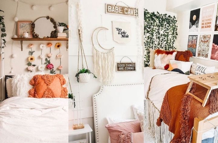 Boho Dorm Room Ideas For Your College, How To Set Up A Dorm Decor Headboard In Minecraft